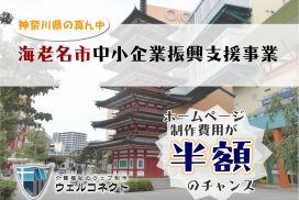 海老名市の中小企業に朗報、ホームページ制作費用が半額に！