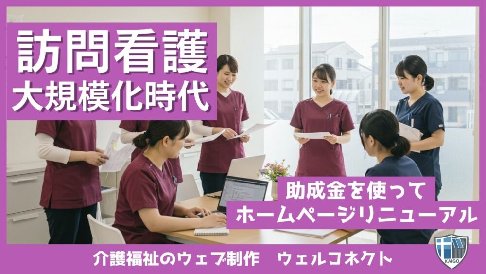 訪問看護大規模化時代にホームページリニューアルを