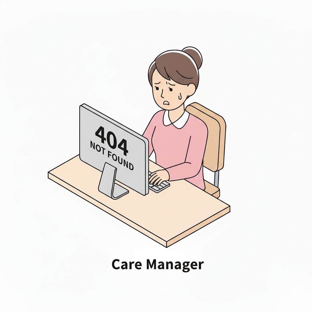 訪問介護事業所を探すが、見つからないケアマネジャー