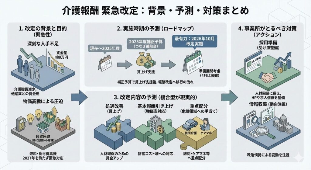 2026年介護報酬臨時改定の背景・予測・対策まとめ