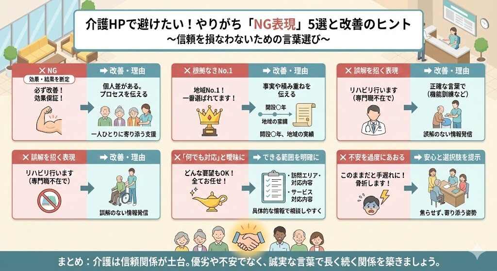 ホームページのNG表現。改善のヒント