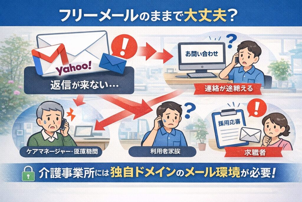 フリーメールのままで大丈夫？