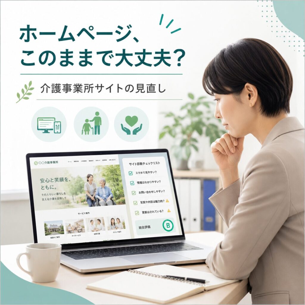 介護事業所のサイト見直し、このままで大丈夫？