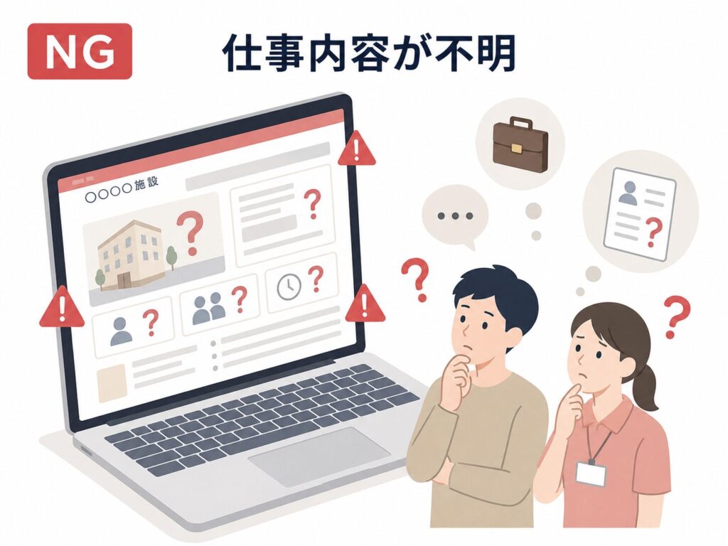 NG例１　仕事内容が不明