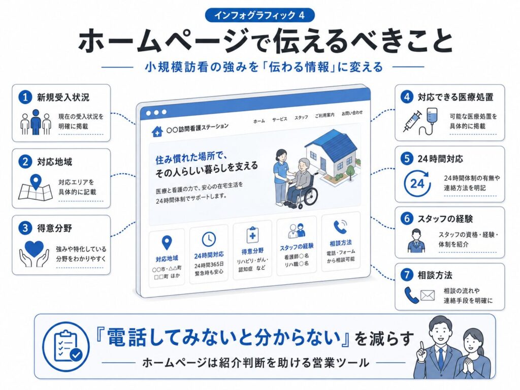 小規模訪問看護がホームページで伝えるべきこと