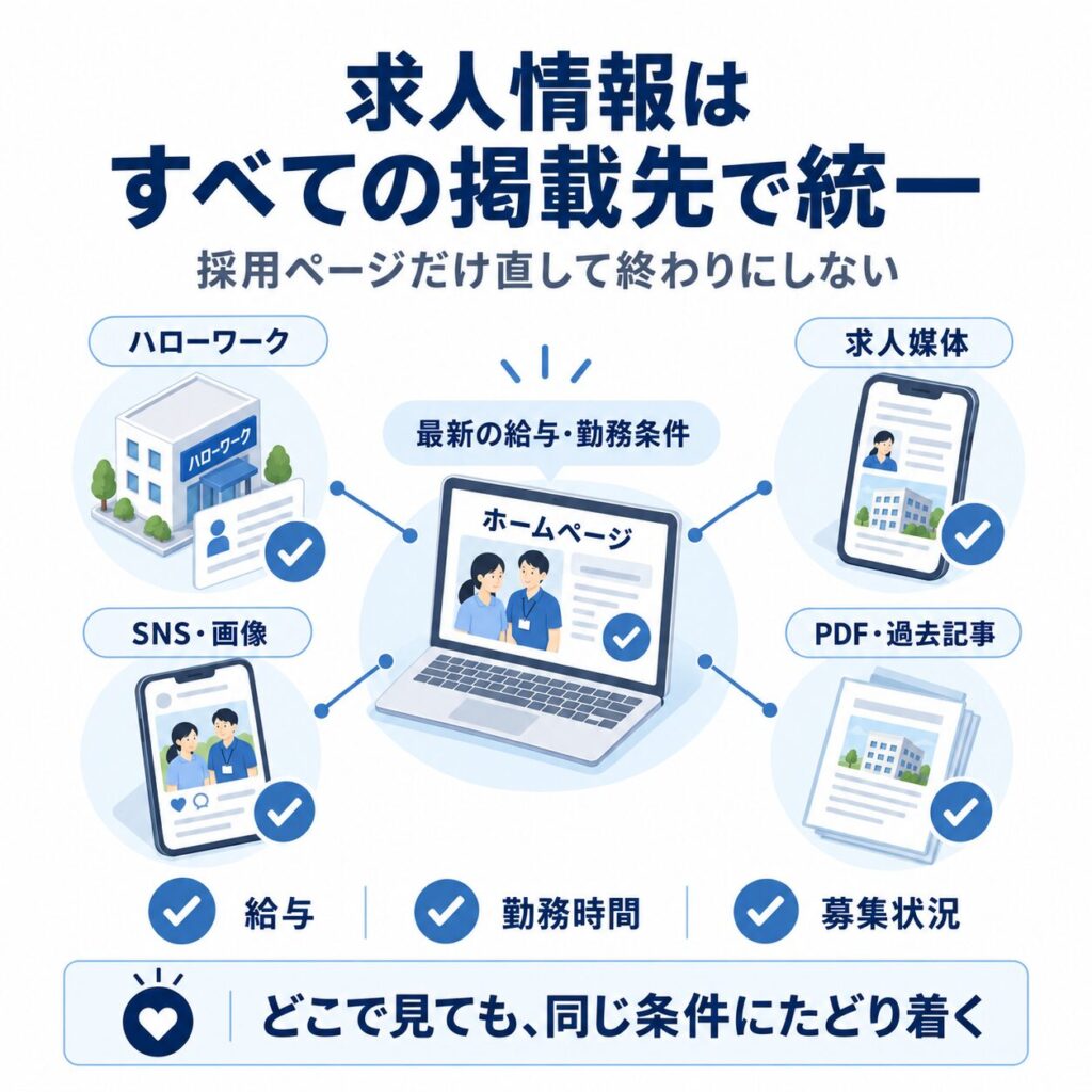 求人情報は、すべての掲載先で統一されている？