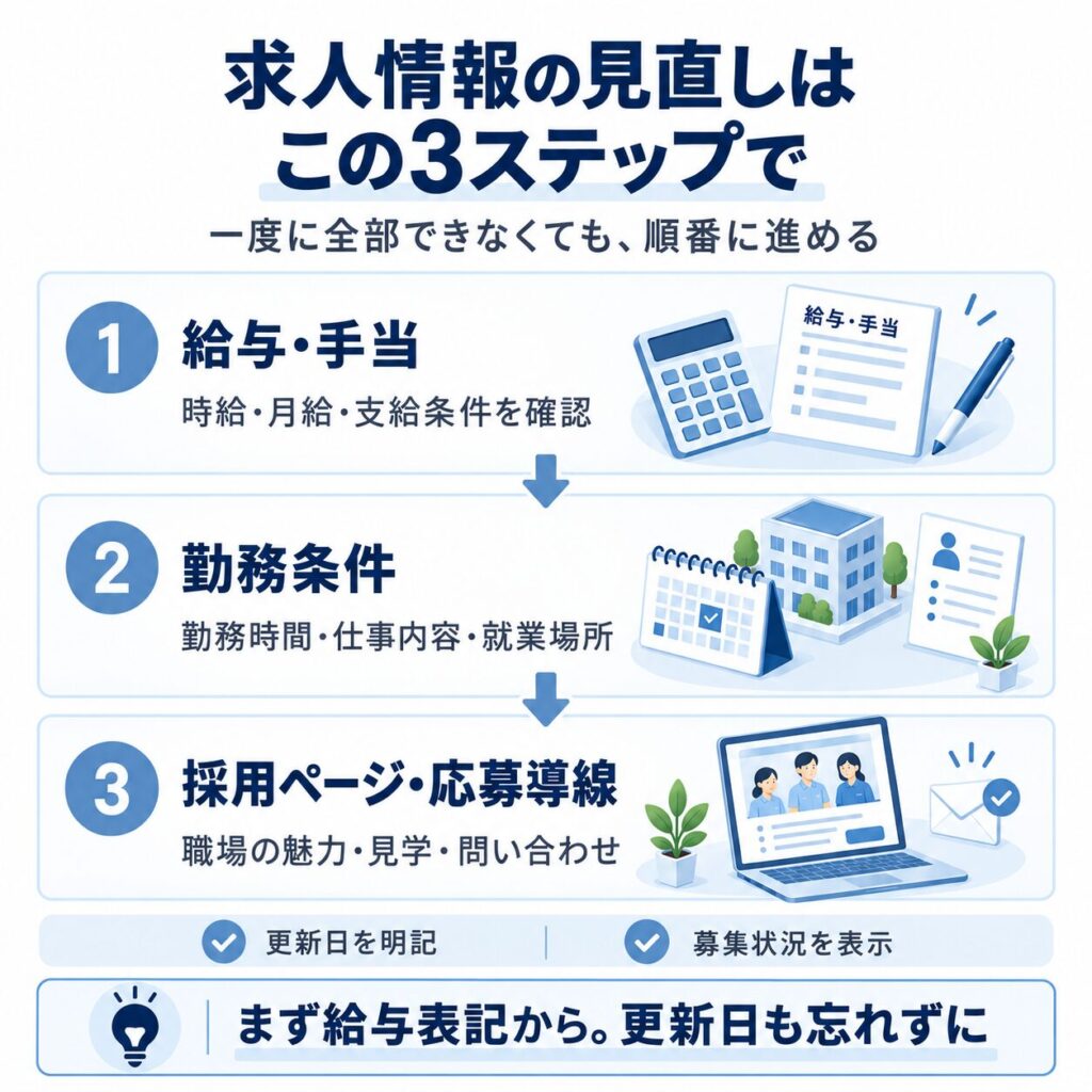 3ステップで見直し